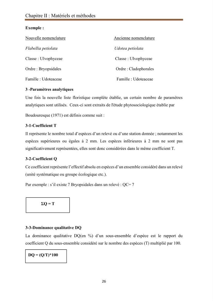 Actualisation de la taxonomie et de l\'inventaire des chlorobiontes des côtes Algériennes et mise en évidence des espèces aquacole