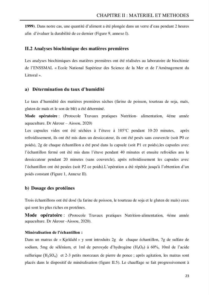 Contribution à l’élaboration d’un aliment composé destiné à l’élevage du loup de mer Dicentrachus labrax (Linnaeus, 1758)