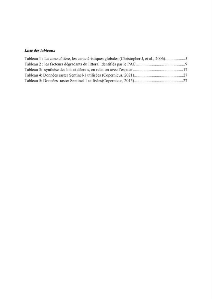 Etude de l\'évolution du littoral par télédetection