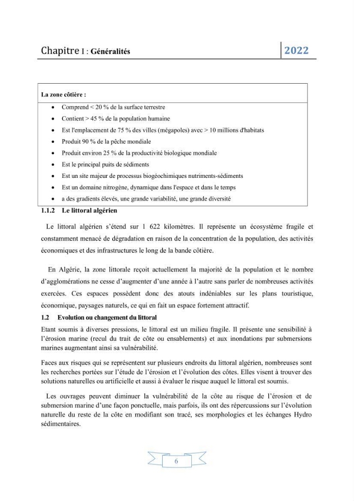 Etude de l\'évolution du littoral par télédetection