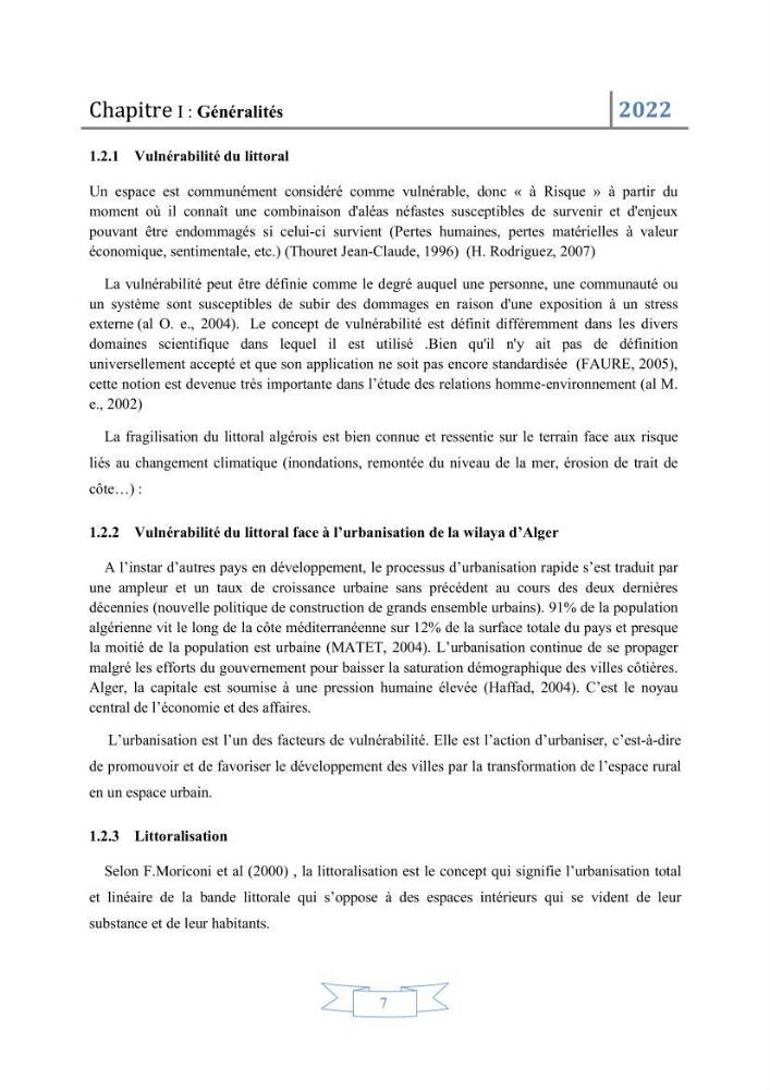Etude de l\'évolution du littoral par télédetection