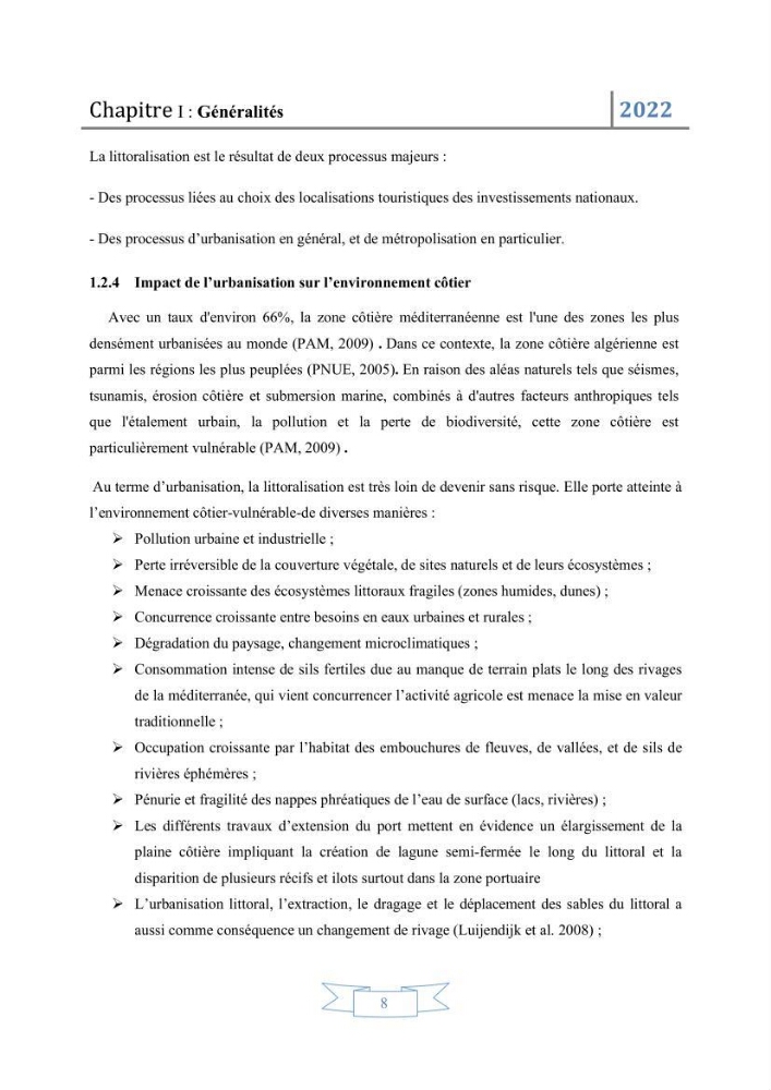 Etude de l\'évolution du littoral par télédetection