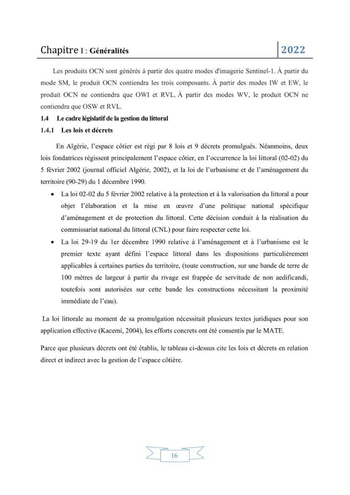 Etude de l\'évolution du littoral par télédetection