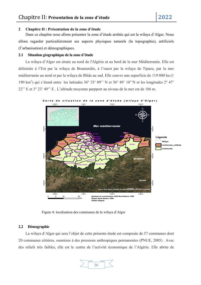 Etude de l\'évolution du littoral par télédetection