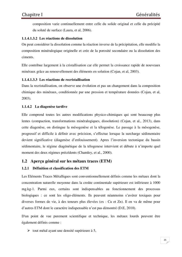 Etude des métaux traces dans les sédiments à l’embouchure métaux traces dans les sédiments à l’embouchure