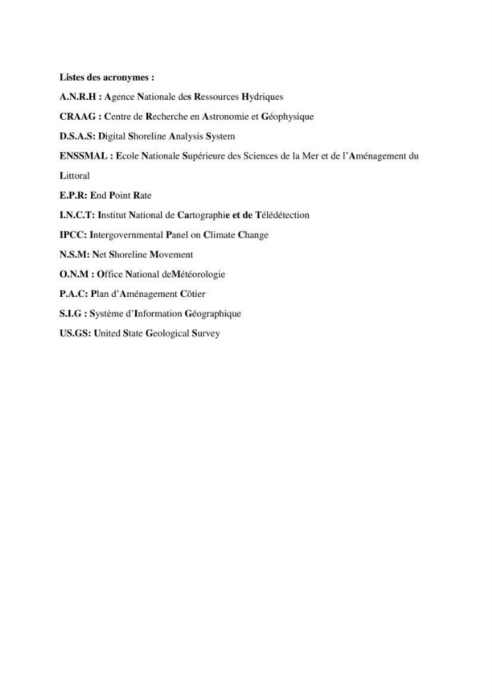 Modélisation de la dynamique et la cinématique à multi échelles du trait de côte et évaluation des zones à risques du littoral centre Algérien