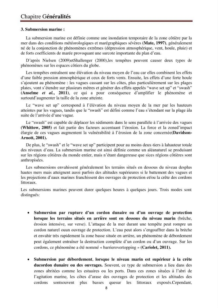 Modélisation de la dynamique et la cinématique à multi échelles du trait de côte et évaluation des zones à risques du littoral centre Algérien