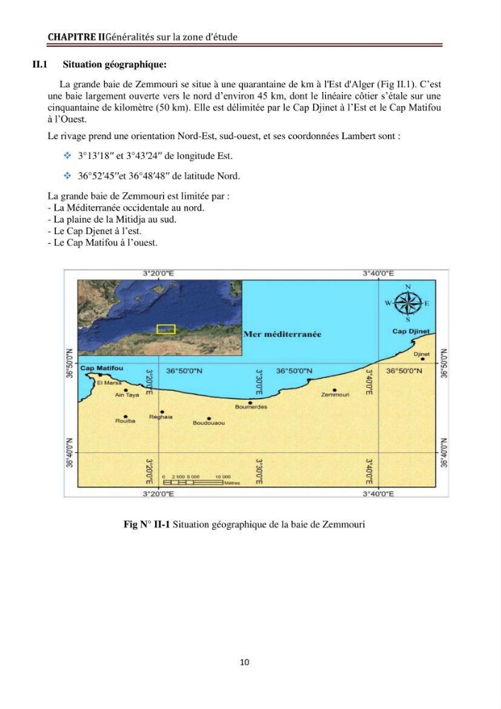 Modélisation de la dynamique et la cinématique à multi échelles du trait de côte et évaluation des zones à risques du littoral centre Algérien