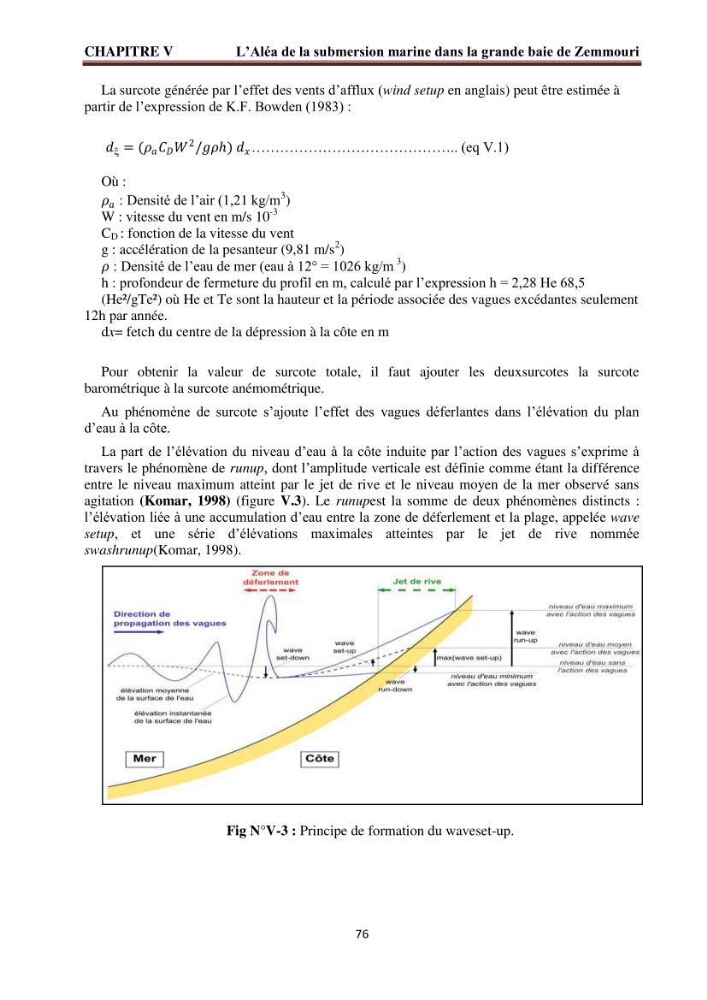 Modélisation de la dynamique et la cinématique à multi échelles du trait de côte et évaluation des zones à risques du littoral centre Algérien