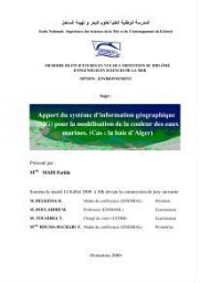 Apport du système d'information géographique (SIG) pour la modélisation de la couleur des eaux marines: cas de la baie d'Alger