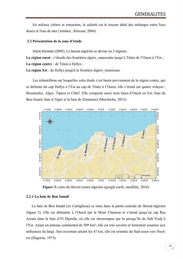 Contribution à l\'étude des oeufs et des larves des poissons téléostéens au niveau de la zone centre algérienne: