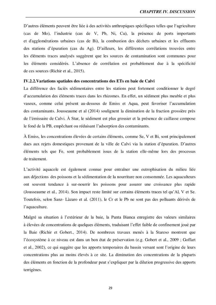 Biométrie foliaire de posidonia océanica (L) delile et bioaccumulation des éléments traces dans ses rhizomes