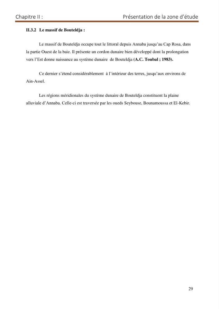 Contribution a la connaissance de la morphologie et de la dynamique sedimentaire du littoral Est de l\'Algerie