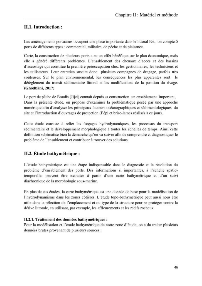 Réaménagement de la plage de Jijel et son influence sur la résolution du problème d’ensablement du port de pêche de Boudis