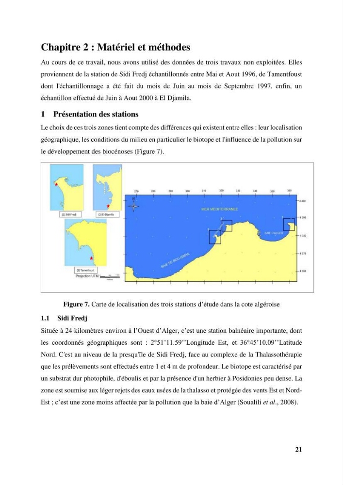 Dynamique,biologie et écologie de l\'oursin comestible Paracentrotus lividus (Lamarc,1816) de la côte algéroise