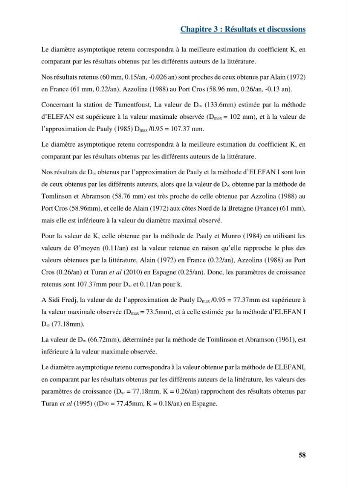 Dynamique,biologie et écologie de l\'oursin comestible Paracentrotus lividus (Lamarc,1816) de la côte algéroise