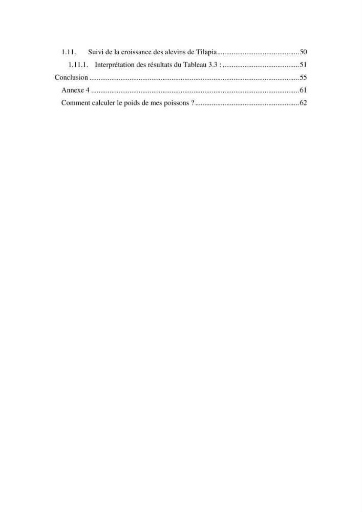 Etude comparative d\'un aliment commercial distribué en poudre et en granulé au cour de l\'élevage du tilapia du Nil ( tilapia nilotica)