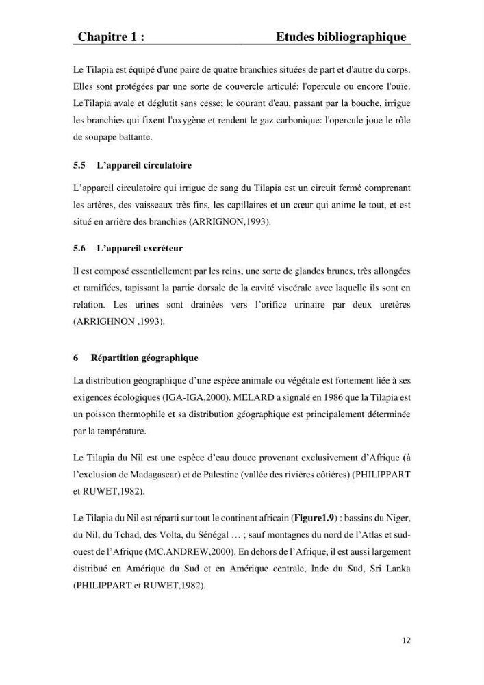 Etude comparative d\'un aliment commercial distribué en poudre et en granulé au cour de l\'élevage du tilapia du Nil ( tilapia nilotica)