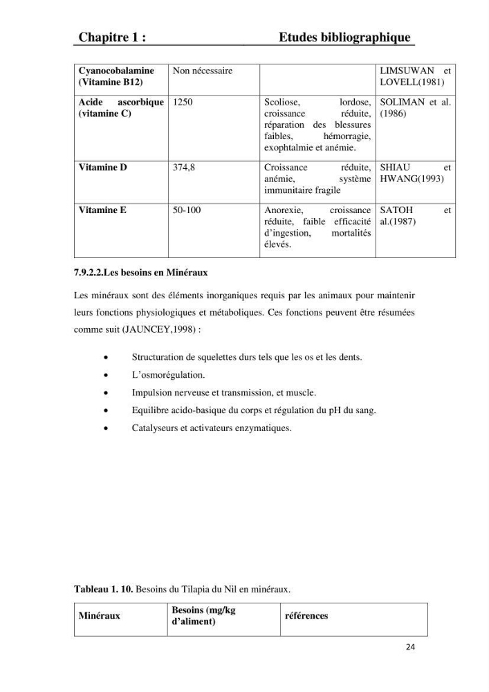 Etude comparative d\'un aliment commercial distribué en poudre et en granulé au cour de l\'élevage du tilapia du Nil ( tilapia nilotica)