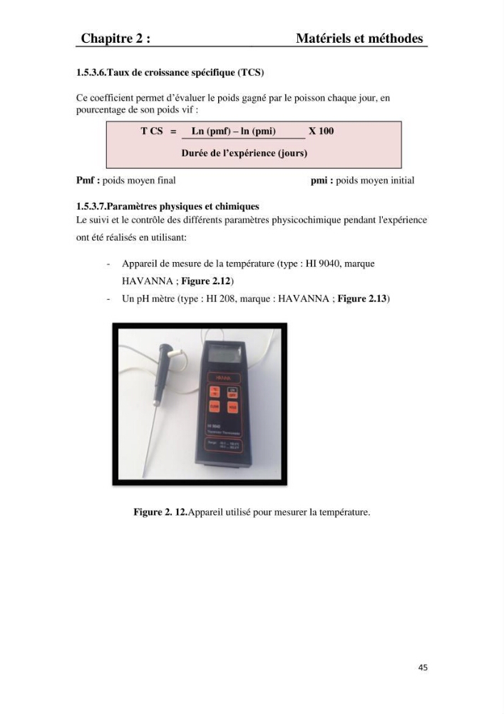 Etude comparative d\'un aliment commercial distribué en poudre et en granulé au cour de l\'élevage du tilapia du Nil ( tilapia nilotica)