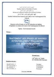 Traitement des épaves de navires potentiellement polluantes