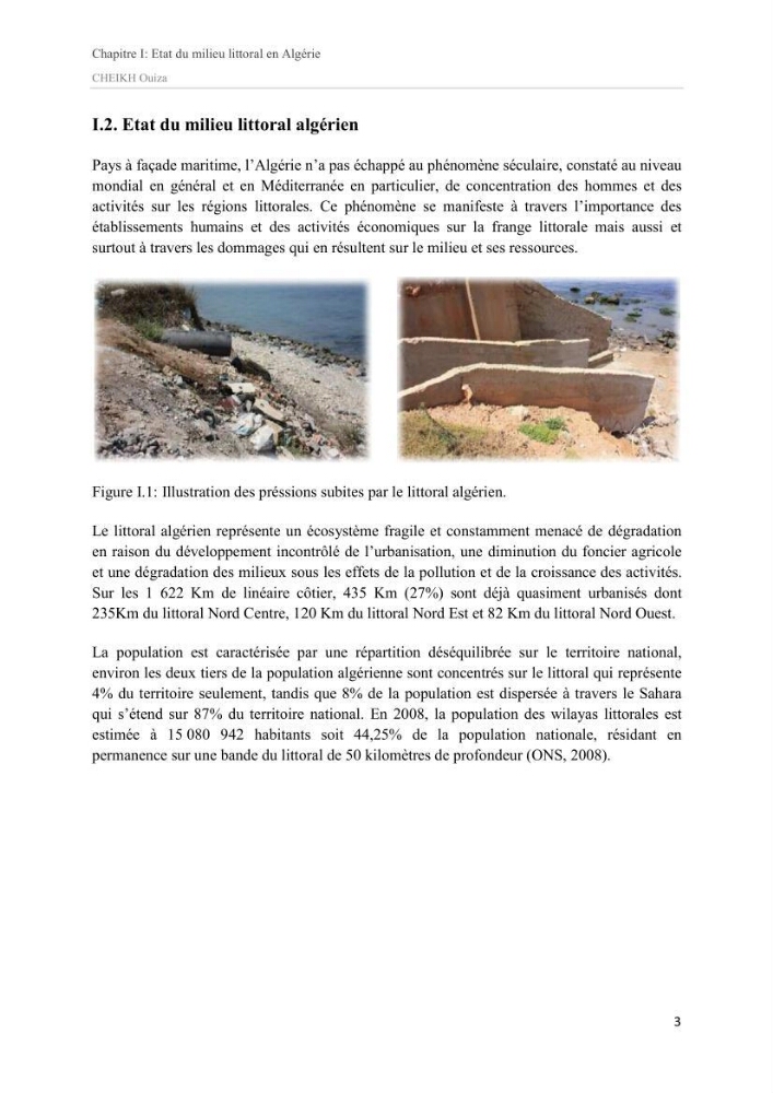 Essai de compréhension du contexte GIZC en Algérie