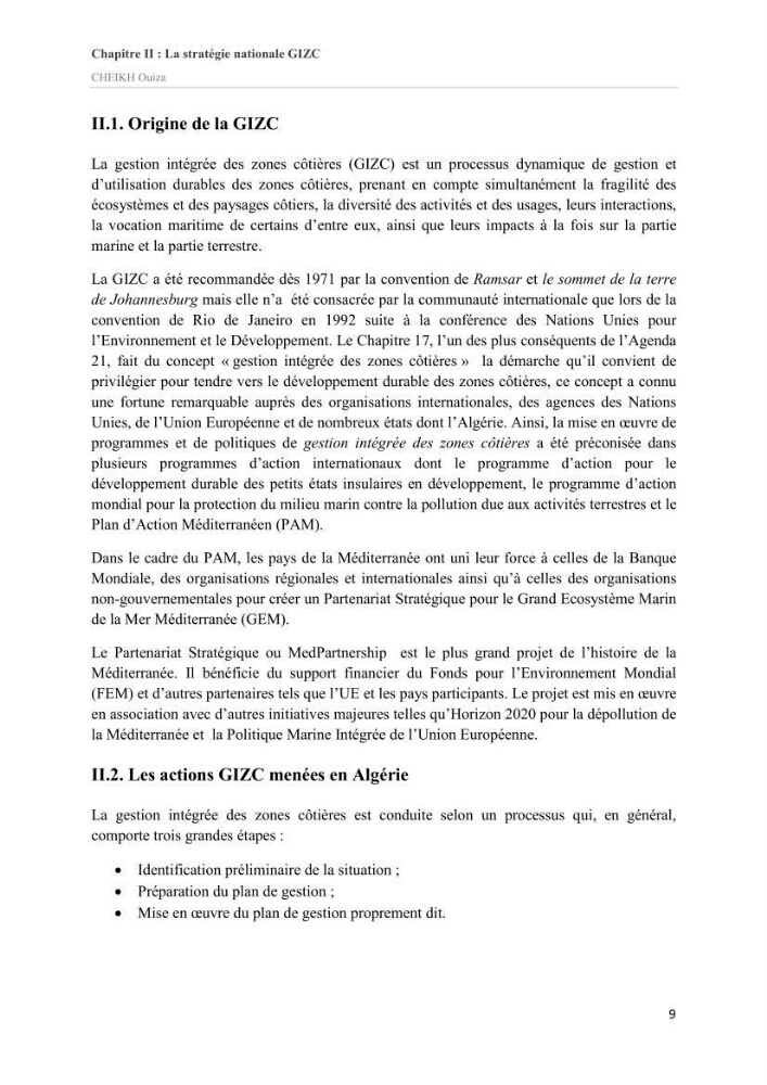 Essai de compréhension du contexte GIZC en Algérie