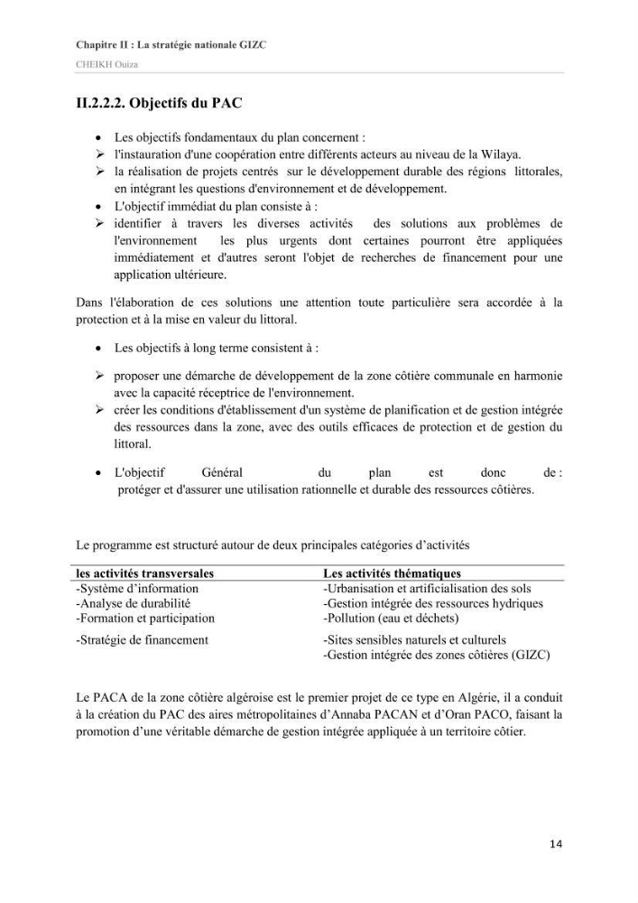 Essai de compréhension du contexte GIZC en Algérie