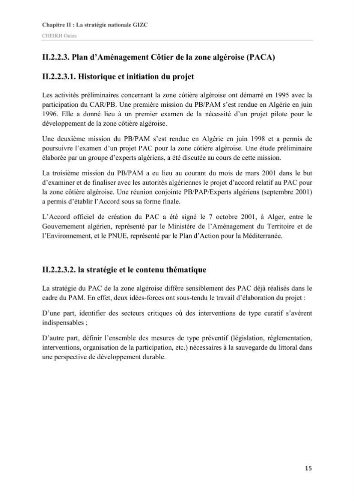 Essai de compréhension du contexte GIZC en Algérie