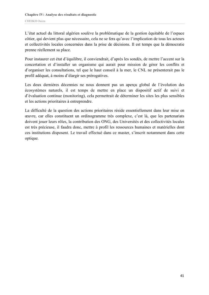 Essai de compréhension du contexte GIZC en Algérie