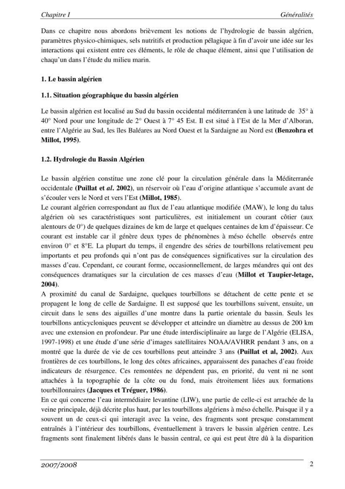 Les métaux traces dans les sédiments de la baie de Bou-Ismail: surveillane de la pollution et étude des processus géochimiques
