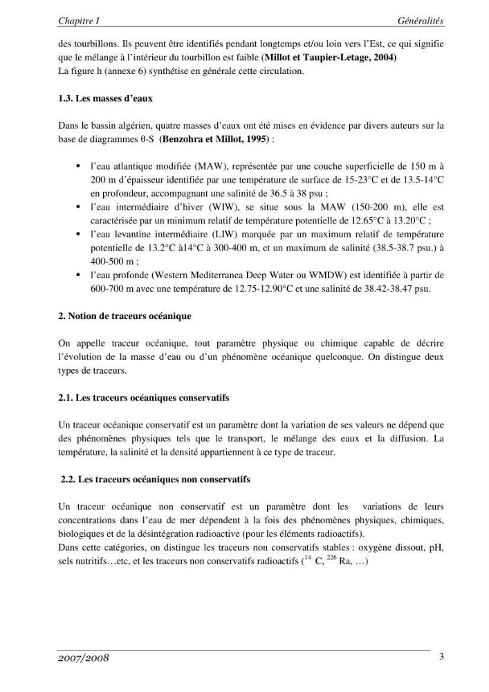Les métaux traces dans les sédiments de la baie de Bou-Ismail: surveillane de la pollution et étude des processus géochimiques