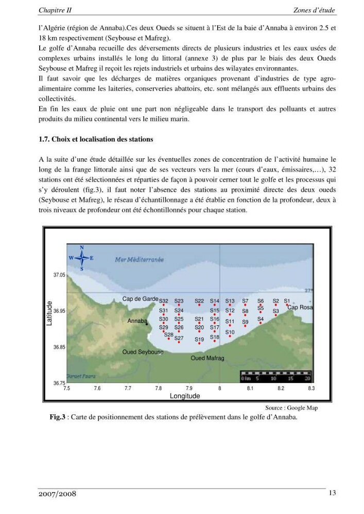 Les métaux traces dans les sédiments de la baie de Bou-Ismail: surveillane de la pollution et étude des processus géochimiques