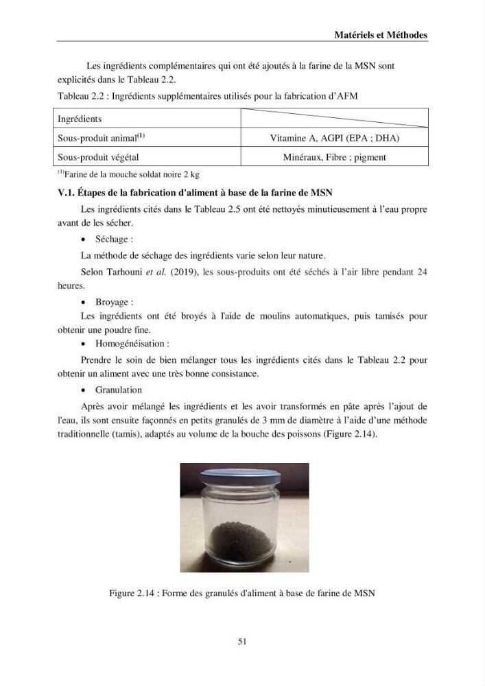 Incorporation de la farine d\'insecte (Hermetia illucences ) dans l\'alimentation des poissons