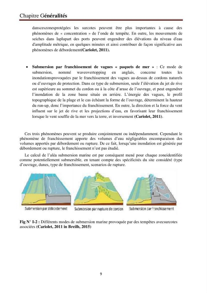 Modélisation de la dynamique et la cinématique à multi échelles du trait de côte et évaluation des zones à risques du littoral centre Algérien