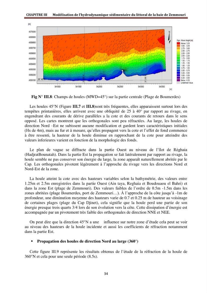 Modélisation de la dynamique et la cinématique à multi échelles du trait de côte et évaluation des zones à risques du littoral centre Algérien