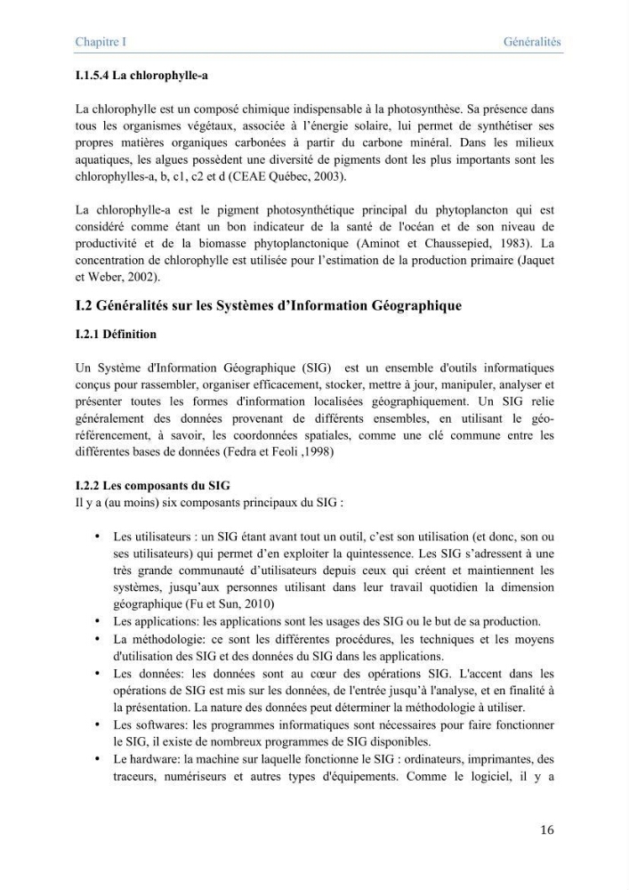 Utilisation des Systèmes d\'Information Géographiques pour le suivi des paramètres indicateurs de pollution dans la baie de Bou-Ismail