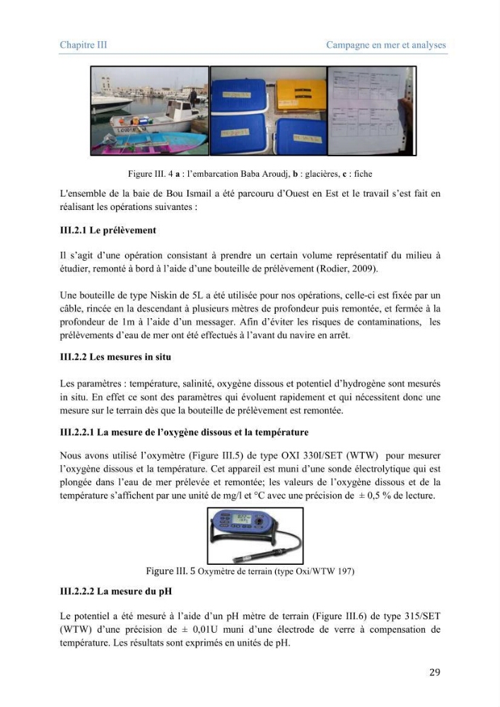 Utilisation des Systèmes d\'Information Géographiques pour le suivi des paramètres indicateurs de pollution dans la baie de Bou-Ismail