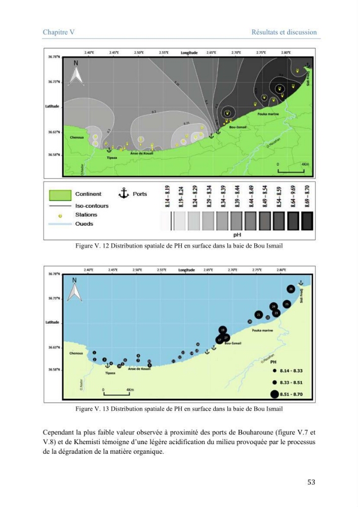Utilisation des Systèmes d\'Information Géographiques pour le suivi des paramètres indicateurs de pollution dans la baie de Bou-Ismail