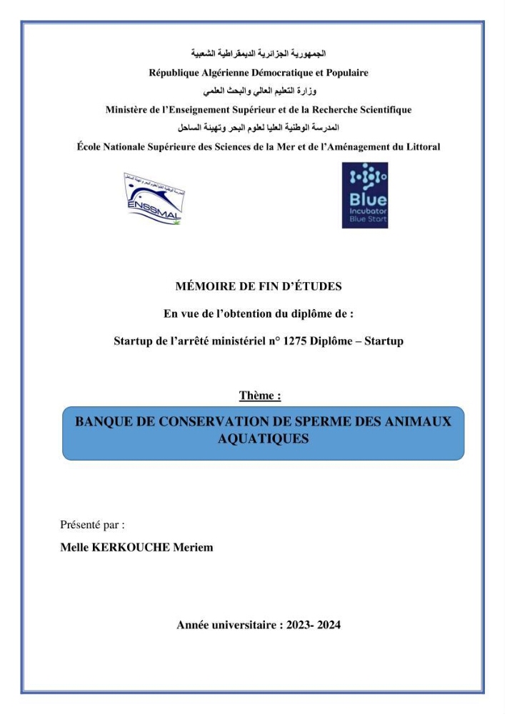 Caracterisation de la qualité du sperme chez les poissons