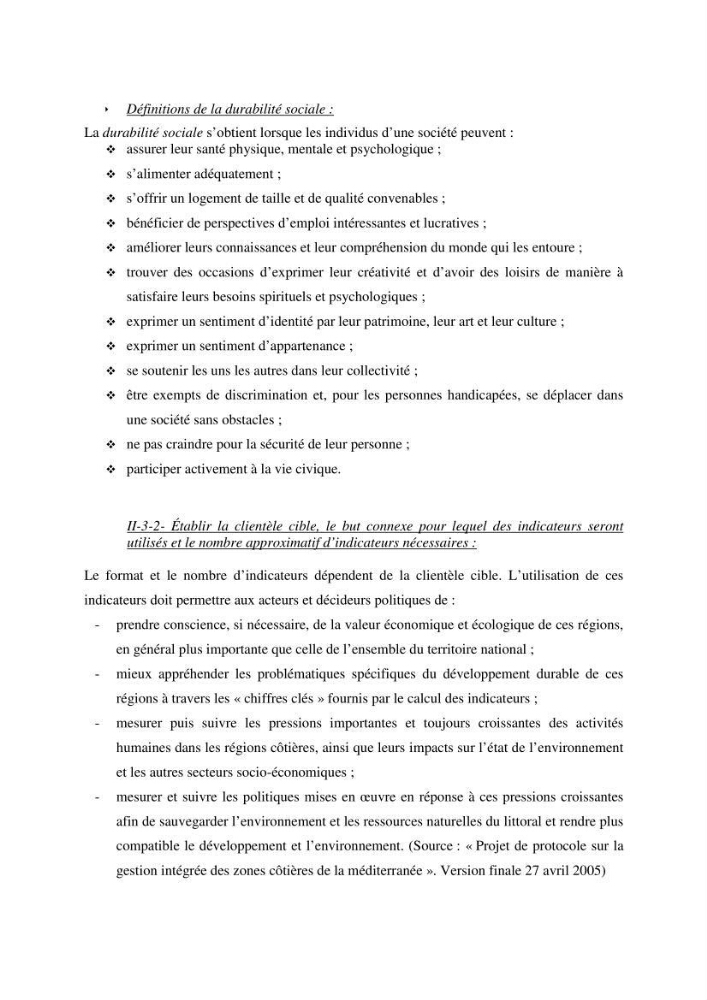 Mise en oeuvre d\'une base de données SIG pour le calcul des indicateurs de durabillité sur des communes de la zone du P.A.C. (littoral algérois)