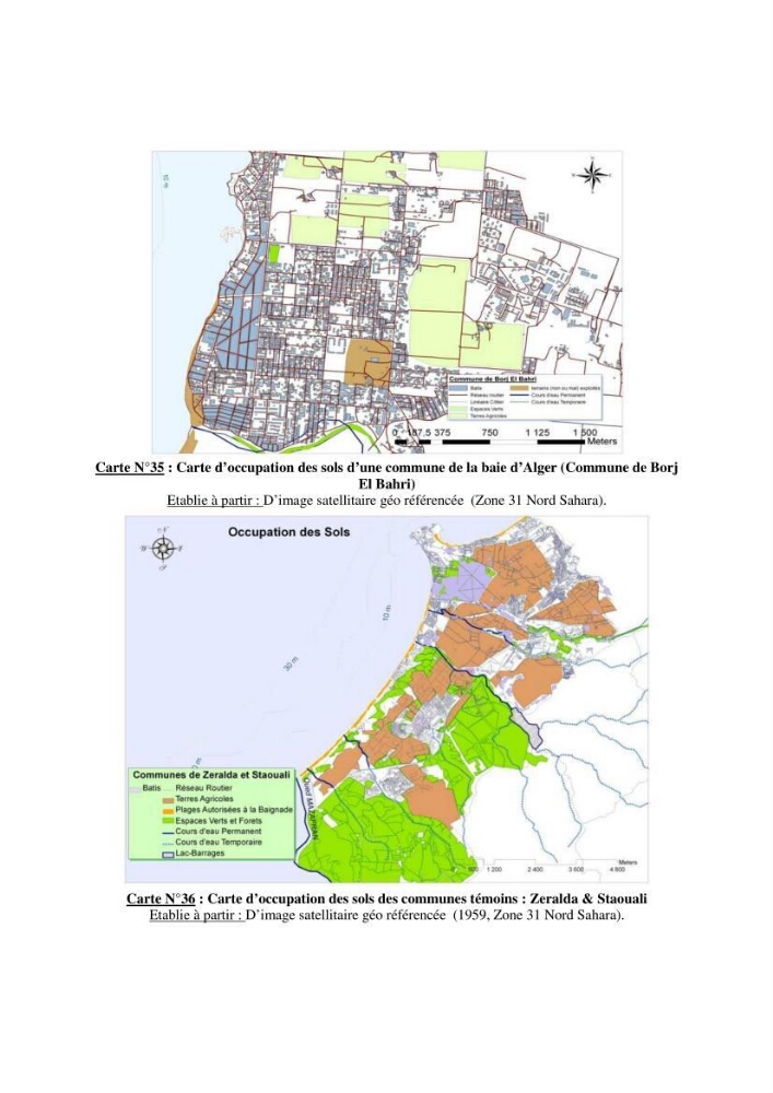 Mise en oeuvre d\'une base de données SIG pour le calcul des indicateurs de durabillité sur des communes de la zone du P.A.C. (littoral algérois)