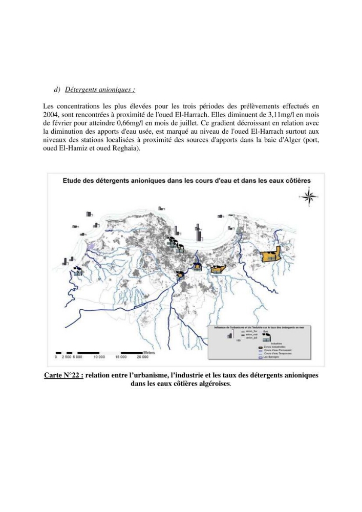 Mise en oeuvre d\'une base de données SIG pour le calcul des indicateurs de durabillité sur des communes de la zone du P.A.C. (littoral algérois)