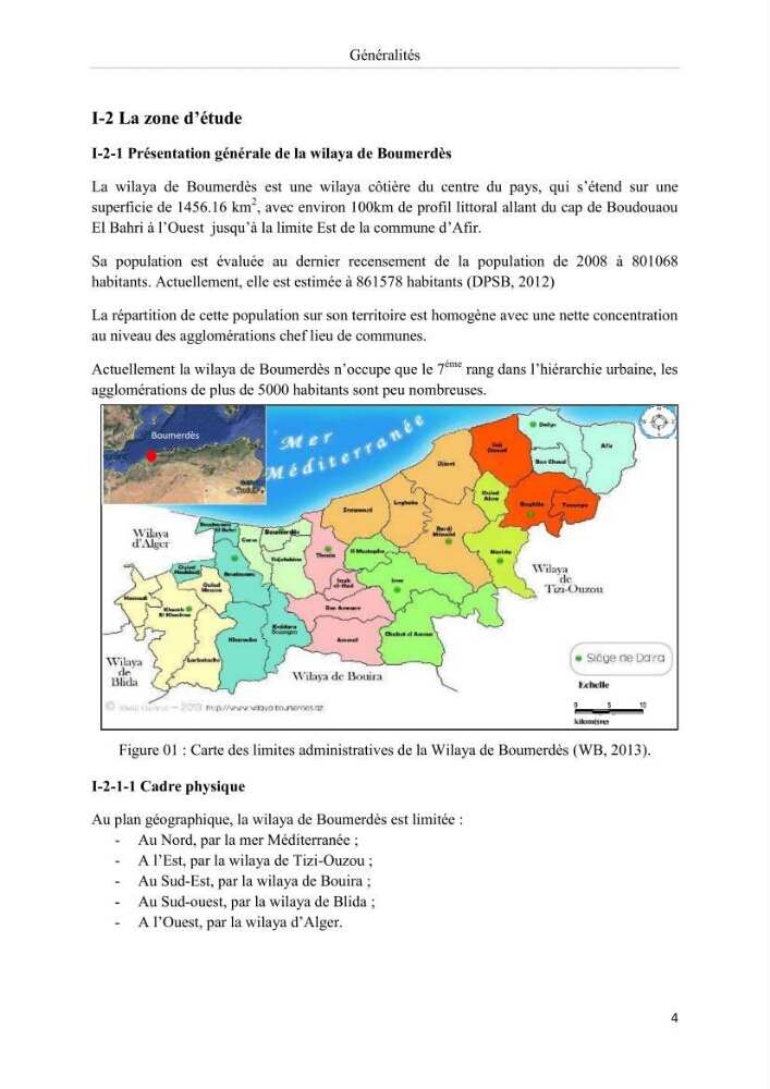 Evaluation de la mise en oeuvre de la loi n° 02-02 du 5 février 2002 relative à la protection et à la valorisation du littoral dans la wilaya de Boumerdes
