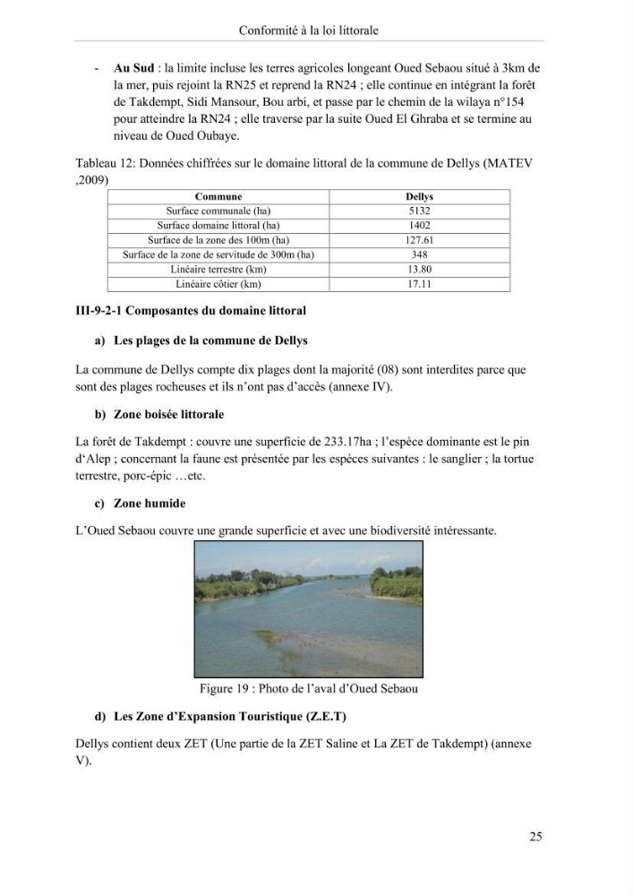 Evaluation de la mise en oeuvre de la loi n° 02-02 du 5 février 2002 relative à la protection et à la valorisation du littoral dans la wilaya de Boumerdes