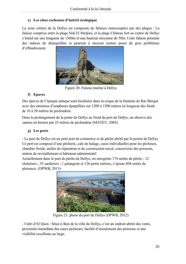 Evaluation de la mise en oeuvre de la loi n° 02-02 du 5 février 2002 relative à la protection et à la valorisation du littoral dans la wilaya de Boumerdes
