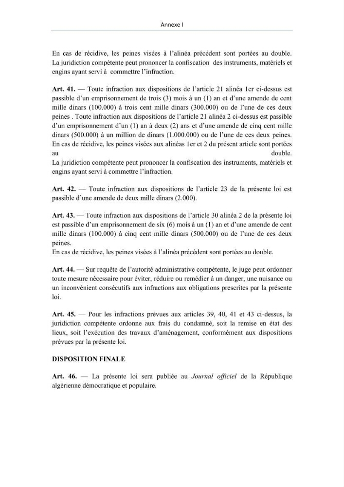 Evaluation de la mise en oeuvre de la loi n° 02-02 du 5 février 2002 relative à la protection et à la valorisation du littoral dans la wilaya de Boumerdes