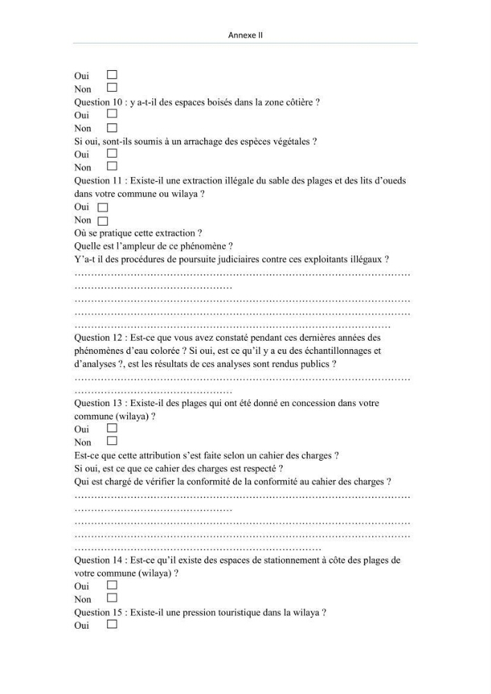 Evaluation de la mise en oeuvre de la loi n° 02-02 du 5 février 2002 relative à la protection et à la valorisation du littoral dans la wilaya de Boumerdes