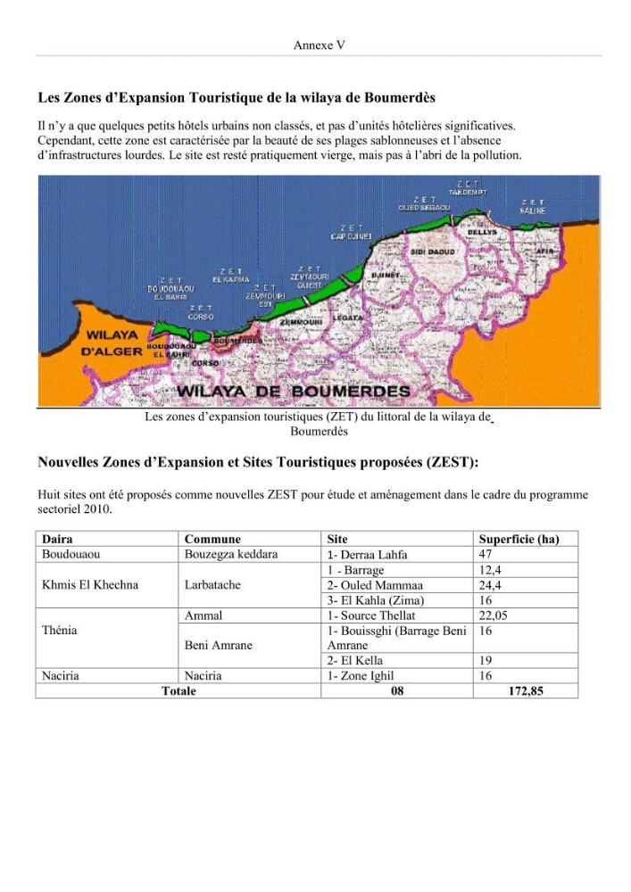 Evaluation de la mise en oeuvre de la loi n° 02-02 du 5 février 2002 relative à la protection et à la valorisation du littoral dans la wilaya de Boumerdes