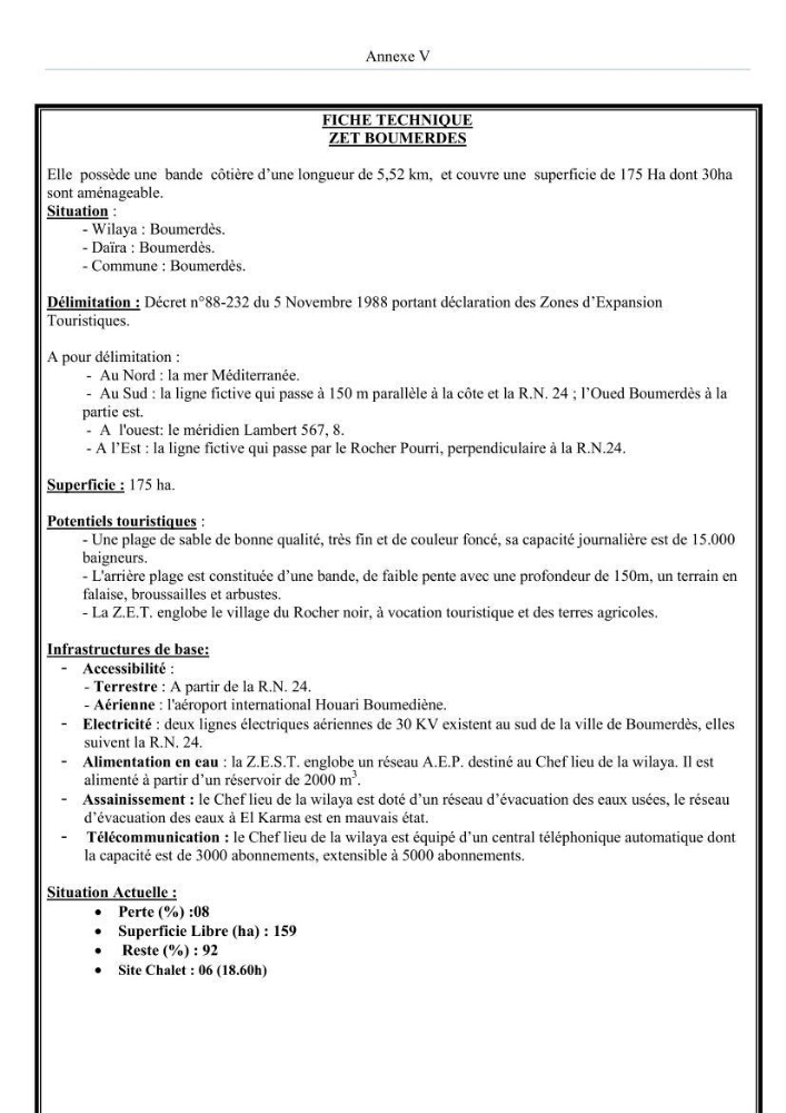 Evaluation de la mise en oeuvre de la loi n° 02-02 du 5 février 2002 relative à la protection et à la valorisation du littoral dans la wilaya de Boumerdes